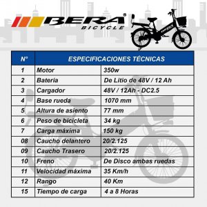BICICLETA ELECTRICA BERA 2022